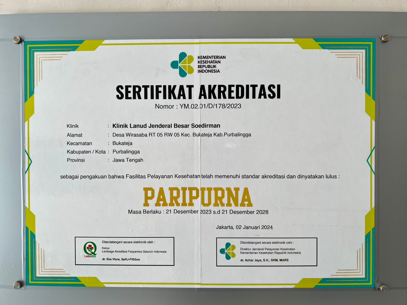 Terakreditasi Paripurna